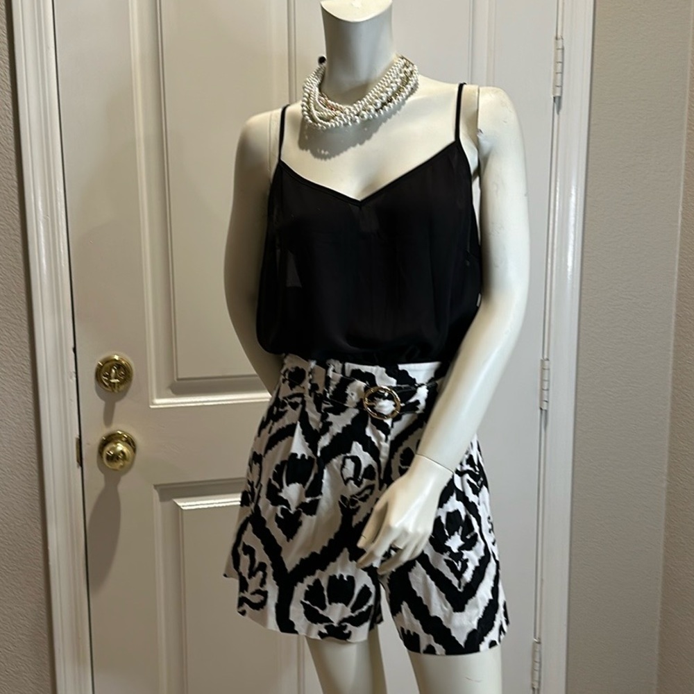 WHBM pleated high rise shorts in excellent used condition.